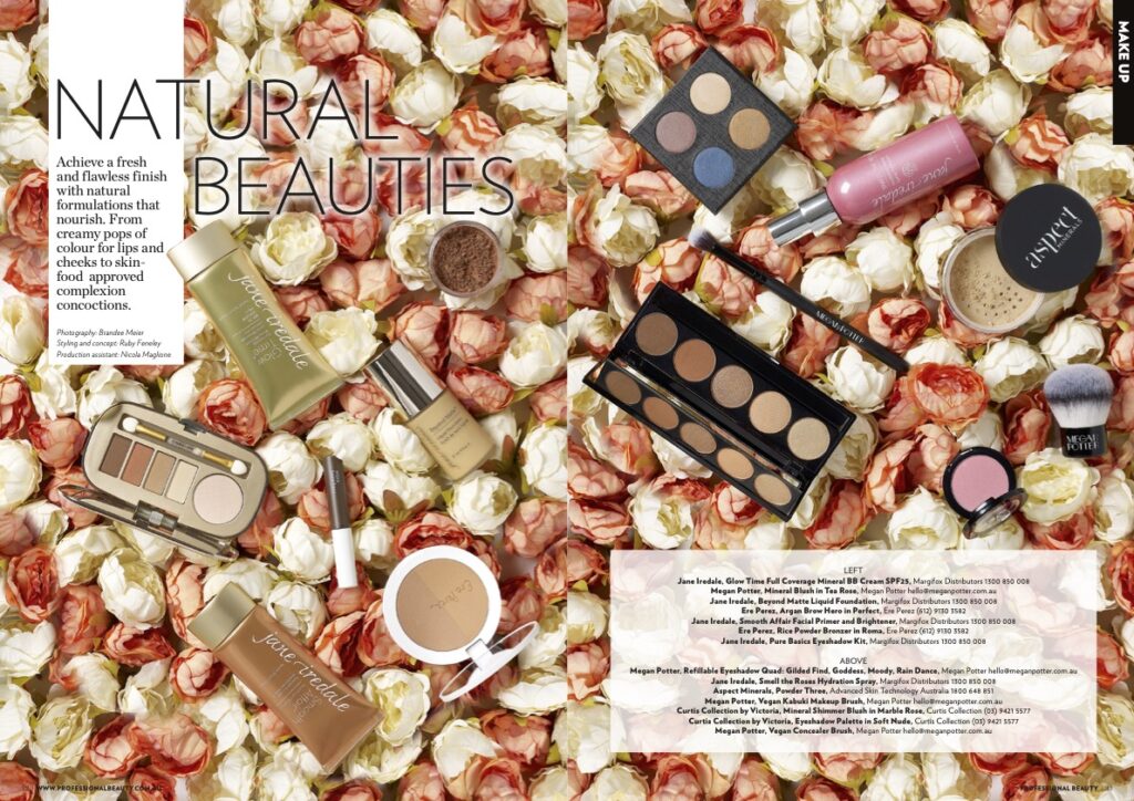 Professional Beauty mineral makeup shoot