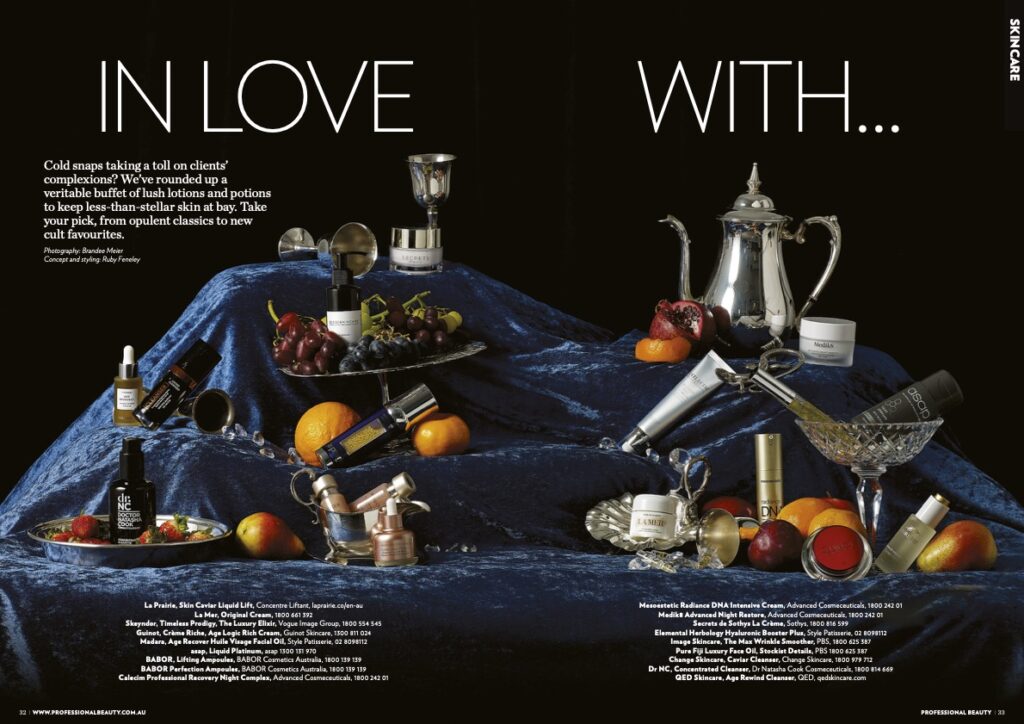 Professional Beauty luxury skincare shoot